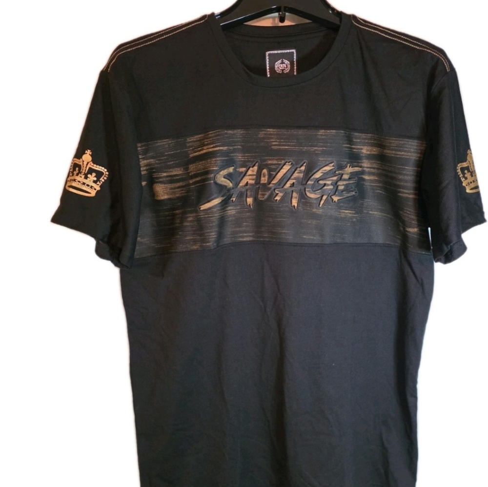 Men's Cr-24 Bordo Cromato SAVAGE SHIRT Hip Hop Y2k Skater Street 2XL Black